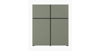 Buffet haut coloris vert sauge L120xH140xP40 collection HAVANA. Bahut  haut design avec 4 portes.