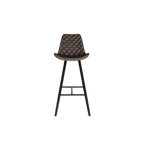 Tabouret de bar style vintage coloris brun foncé. Collection PALMADE