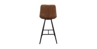 Tabouret de bar style vintage coloris cognac. Collection PALMADE