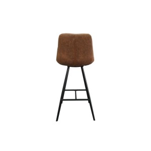 Tabouret de bar style vintage coloris cognac. Collection PALMADE