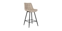 Tabouret de bar style vintage coloris beige. Collection PALMADE