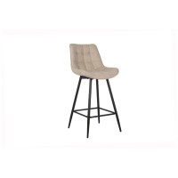 Tabouret de bar style vintage coloris beige. Collection PALMADE