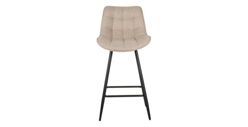 Tabouret de bar style vintage coloris beige. Collection PALMADE