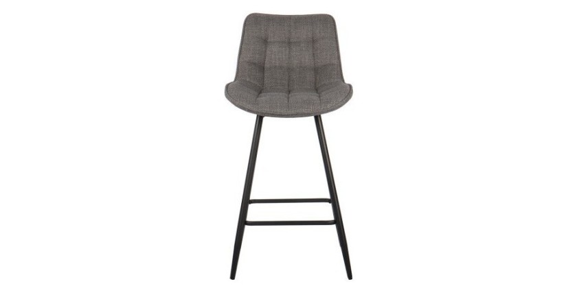 Tabouret de bar style vintage coloris gris clair. Collection PALMADE