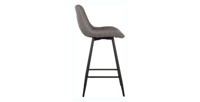 Tabouret de bar style vintage coloris gris clair. Collection PALMADE