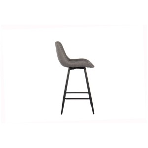 Tabouret de bar style vintage coloris gris clair. Collection PALMADE