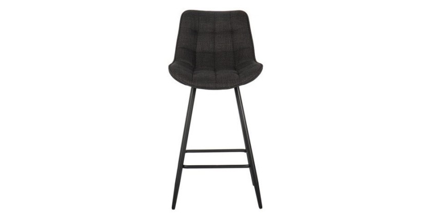 Tabouret de bar style vintage coloris gris foncé. Collection PALMADE