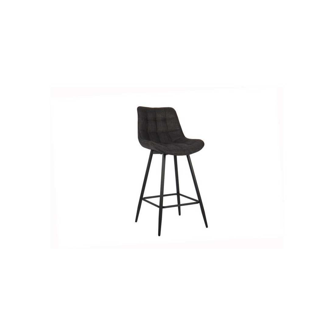 Tabouret de bar style vintage coloris gris foncé. Collection PALMADE