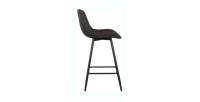 Tabouret de bar style vintage coloris gris foncé. Collection PALMADE