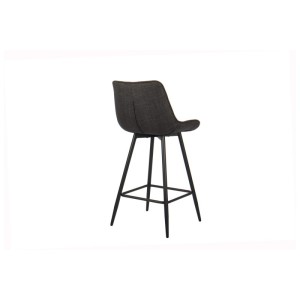 Tabouret de bar style vintage coloris gris foncé. Collection PALMADE