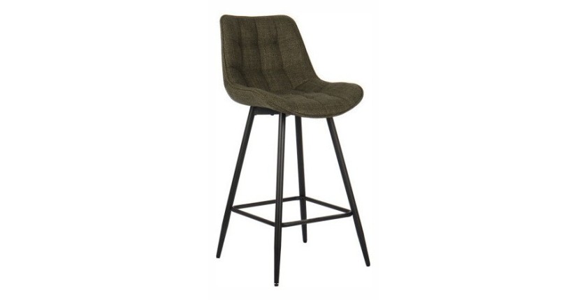 Tabouret de bar style vintage coloris vert. Collection PALMADE