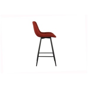 Tabouret de bar style vintage coloris rouge. Collection PALMADE