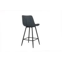 Tabouret de bar style vintage coloris bleu foncé. Collection PALMADE