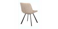 Chaise PALMADE Tissus Beige, dimension L51xH80xP61 cm, idéal pour votre cuisine ou salle à manger