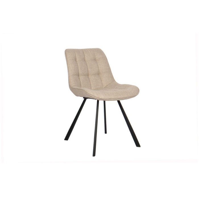 Chaise PALMADE Tissus Beige, dimension L51xH80xP61 cm, idéal pour votre cuisine ou salle à manger