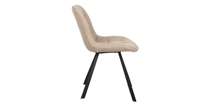 Chaise PALMADE Tissus Beige, dimension L51xH80xP61 cm, idéal pour votre cuisine ou salle à manger