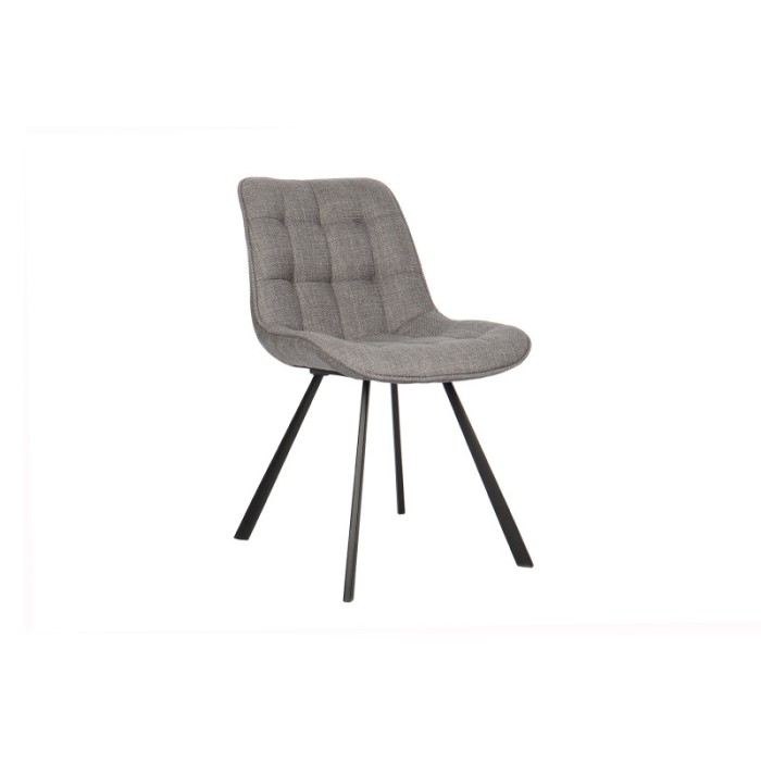 Chaise collection PALMADE Tissus Gris clair, dimension L51xH80xP61 cm, idéal pour votre cuisine ou salle à manger