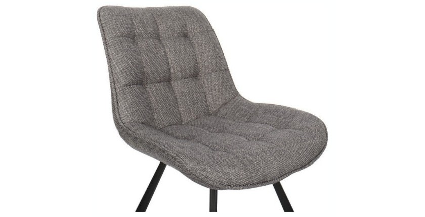 Chaise collection PALMADE Tissus Gris clair, dimension L51xH80xP61 cm, idéal pour votre cuisine ou salle à manger