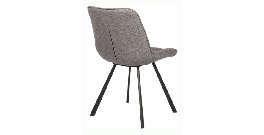 Chaise collection PALMADE Tissus Gris clair, dimension L51xH80xP61 cm, idéal pour votre cuisine ou salle à manger