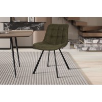 Chaise collection PALMADE Tissus Vert, dimension L51xH80xP61 cm, idéal pour votre cuisine ou salle à manger