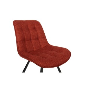 Chaise collection PALMADE Tissus Rouge, dimension L51xH80xP61 cm, idéal pour votre cuisine ou salle à manger