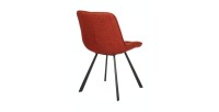 Chaise collection PALMADE Tissus Rouge, dimension L51xH80xP61 cm, idéal pour votre cuisine ou salle à manger