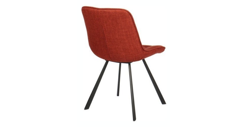 Chaise collection PALMADE Tissus Rouge, dimension L51xH80xP61 cm, idéal pour votre cuisine ou salle à manger