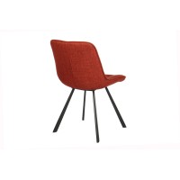 Chaise collection PALMADE Tissus Rouge, dimension L51xH80xP61 cm, idéal pour votre cuisine ou salle à manger