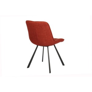 Chaise collection PALMADE Tissus Rouge, dimension L51xH80xP61 cm, idéal pour votre cuisine ou salle à manger