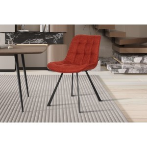 Chaise collection PALMADE Tissus Rouge, dimension L51xH80xP61 cm, idéal pour votre cuisine ou salle à manger