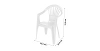 Chaise de jardin blanche 54x52xH79cm