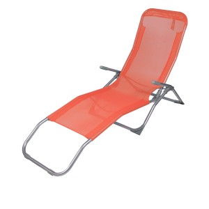 Chaise longue / bain de soleil coloris Corail 185x95x61cm