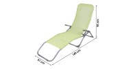 Chaise longue / bain de soleil coloris Jaune anis 185x95x61cm