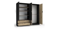 Ensemble de Meubles Chambre MELODY - Armoire, Lit Coffre, Tables de Nuit et Commode