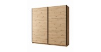 Armoire 2 portes coulissantes 200 cm - chêne - Collection ARSALA