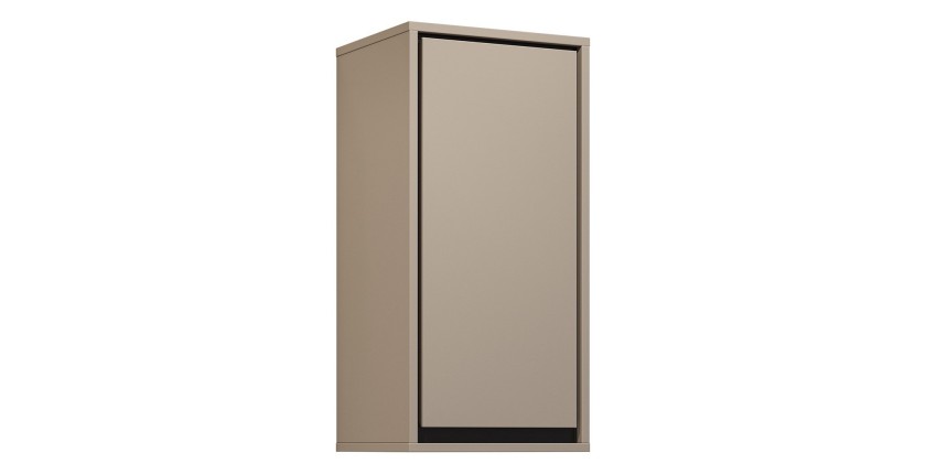 Meuble suspendu de salle de bain collection GOBI coloris marron.