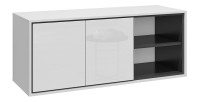 Meuble sous vasque de salle de bain 120 cm GOBI coloris blanc et noir