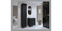 Colonne de salle de bain collection CHIC noir – Rangement moderne et élégant