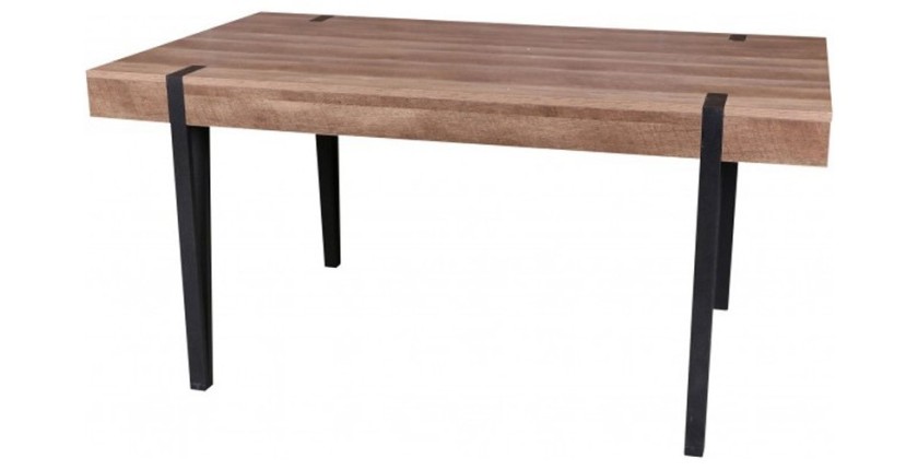 Table LOVY – Bois avec Pieds en Métal Noir