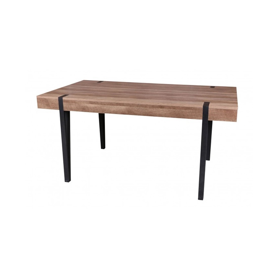 Table LOVY – Coloris bois avec pieds en Métal Noir