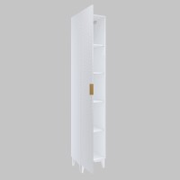 Colonne de salle de bain collection CHIC blanc et doré – Rangement moderne et élégant