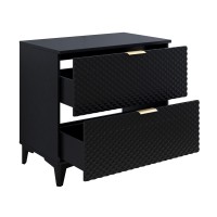 Ensemble de 2 meubles de salle de bain collection CHIC coloris noir et doré. Meuble sous vasque 80cm