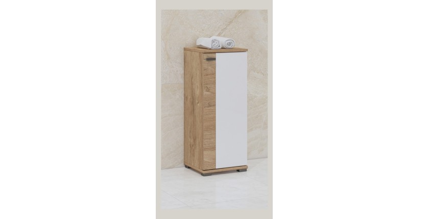 Ensemble de 5 meubles de salle de bain BALEA coloris chêne et blanc