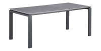 Table à manger 8 personnes collection ATHENA. Longueur 180cm avec plateau de 12mm en pierre grise effet ciment