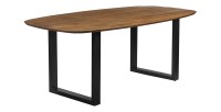 Table à manger BELLA longueur 200cm en décor bois exotique mangolia