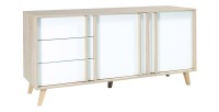 Buffet moyen modèle MALMO Blanc – Design scandinave