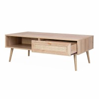 Table basse ALTA chêne clair – Design scandinave et rangement pratique