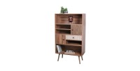 Bibliothèque ALTA coloris chêne clair avec 2 portes et 1 tiroir – Design scandinave et rangement pratique