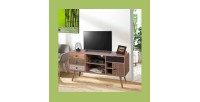 Meuble TV collection  ALTA coloris chêne avec 4 tiroirs – Design scandinave et rangements pratiques