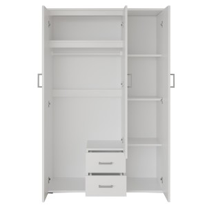 Armoire 3 portes avec miroir TOM – Dimensions H185 x L120 x P52 cm – Coloris blanc – Style design